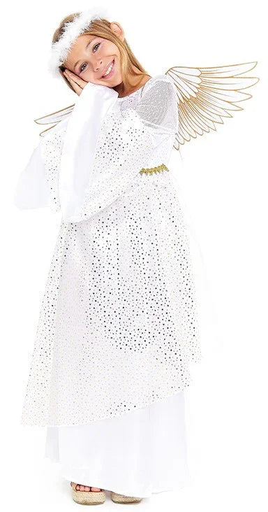 Disfraz de Angel Navideño para Niña Ángeles Partilandia